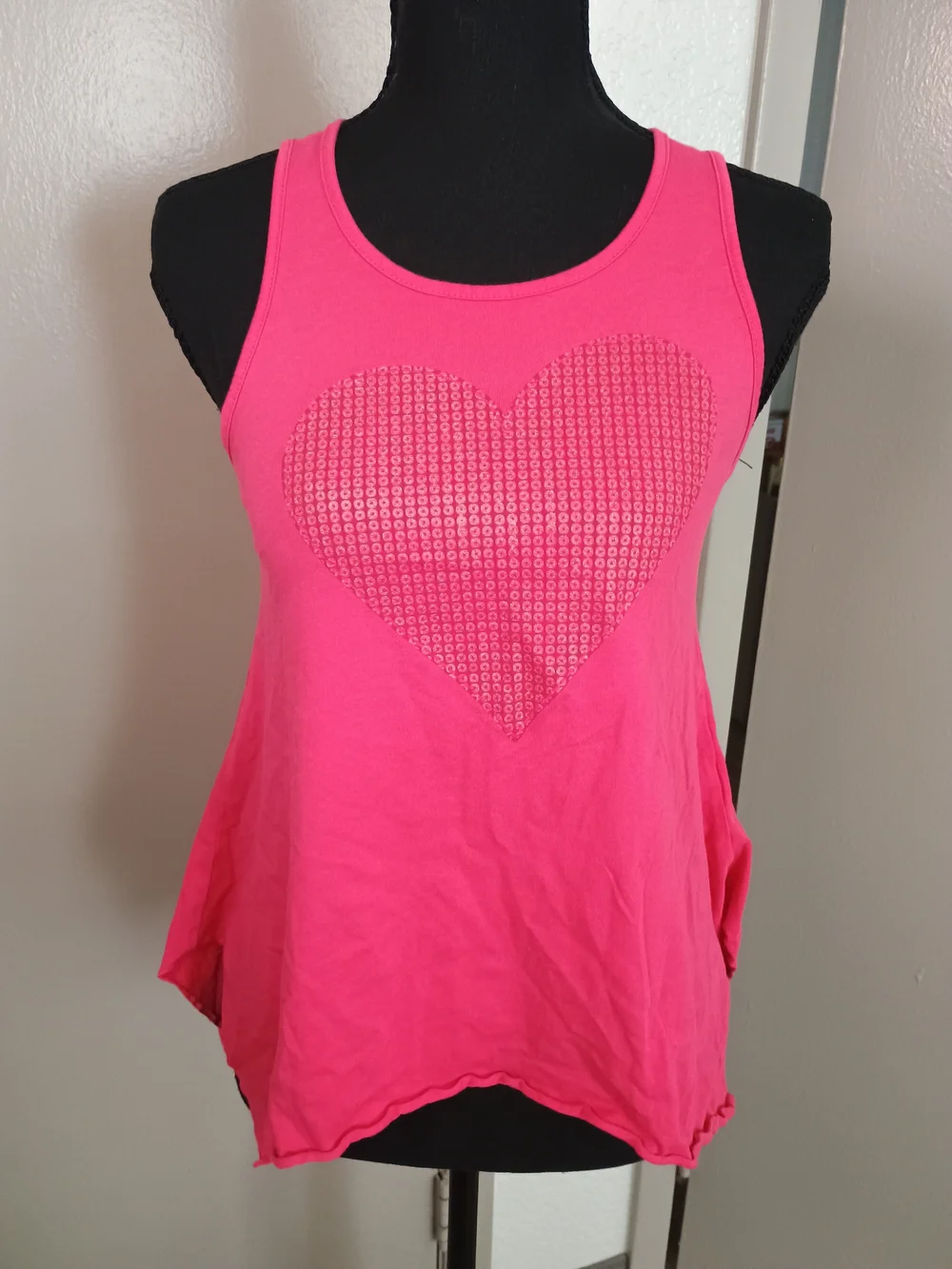 BWKIDS Girls Pink Heart Tank Top Size XL